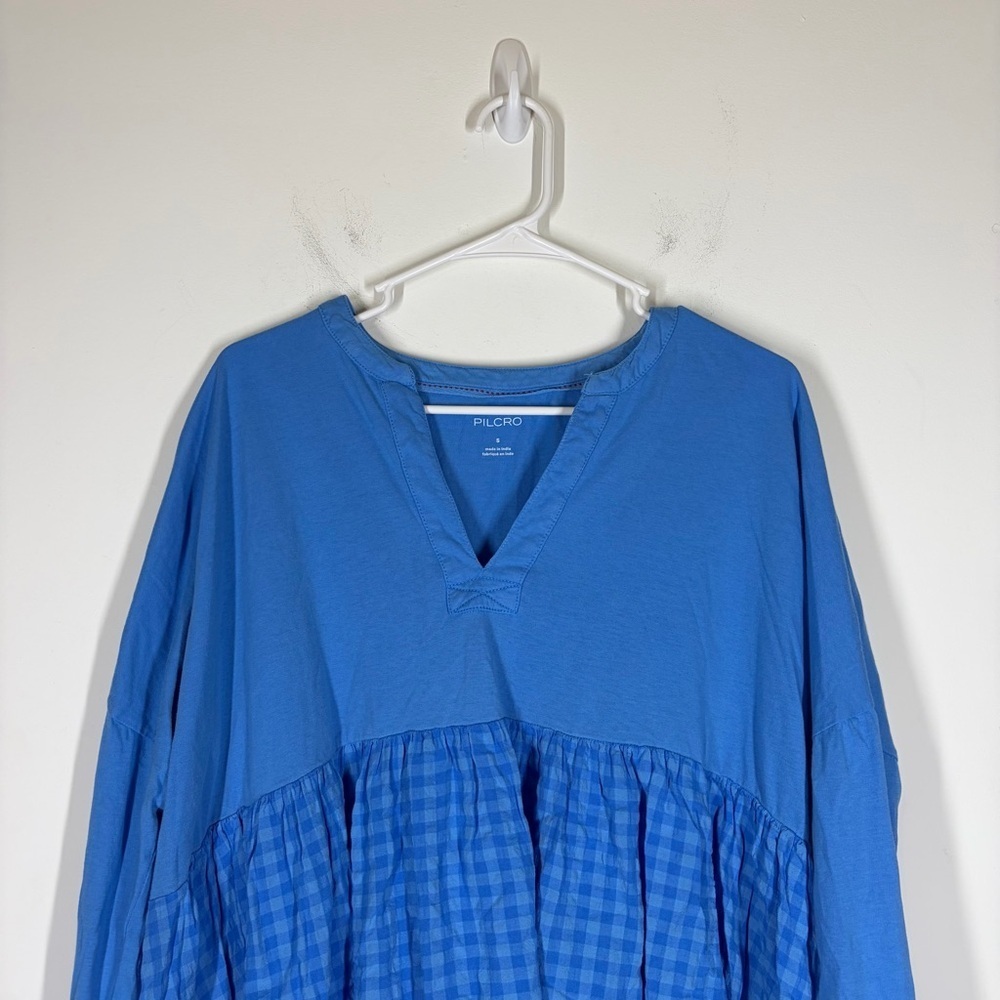 NWT Anthropologie Pilcro Babydoll Gingham Top Size Small - Picture 6 of 11